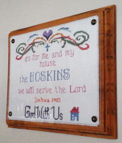 As For Me and My House stitched by Bonnie Biekert